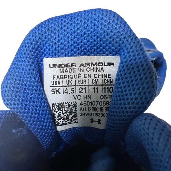 Under Armour Size 5K Toddler Boy’s Shoes Sneakers ~ Navy Blue/Green Baby Infant - Picture 6 of 6